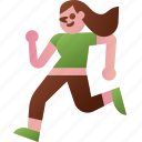 running, woman, exercise, healthy