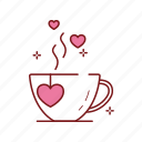 heart, love, romance, romantic, tea, valentine