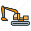 construction, equipment, excavator, heavy, machinery 