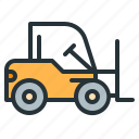 construction, forklift, heavy, machinery, truck