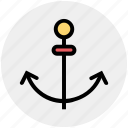 anchor, holiday, marine, ship, stop, vessel