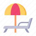 beach, chair, umbrella, summer, holiday