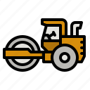 tractor, crusher, construction, heavy, truck