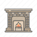 fireplace, christmas, winter, cold, snow, interior, holiday