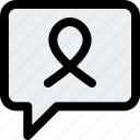 ribbon, chat, message