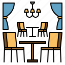 banquet, room, table, dinner, restaurant, chair