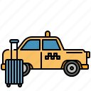 taxi, service, transportation, bag, car