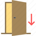 arrow, door, entrance, exit