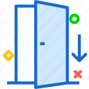 arrow, door, entrance, exit