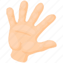 arm, cartoon, finger, hand, human, palm, person