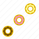 dessert, donut, doughnut, food, pastry, ring-shaped