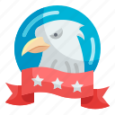 eagle, banner, bird, emblem, usa