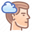 cloud, mind, thought, person