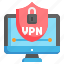 vpn, computer, electronic, computing, laptop, flat 