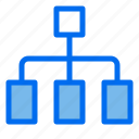 hierarchy, organized, diagram, structure