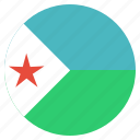 country, djibouti, flag