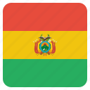 bolivia, bolivian, country, flag, national