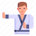 karate, martial arts, fighter, judo, person