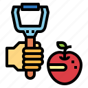 fruit, hand, kitchenware, peeler