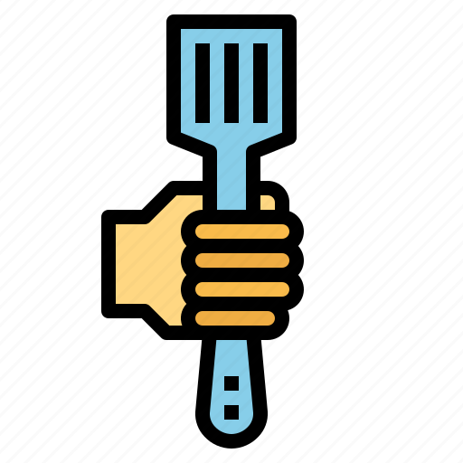 Cooking, hand, kitchenware, spatula icon - Download on Iconfinder