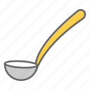 eat, fill, kitchen, ladle, liquid, soup, ware