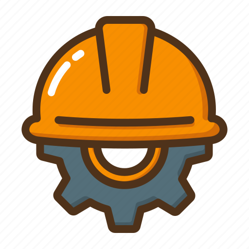 Engineer, construction, helmet, cogwheel icon - Download on Iconfinder