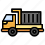 dump, truck, construction, and, tools, transportation, automobile 