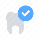 checked, checkmark, tooth