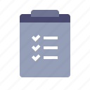 checklist, clipboard, tasks, todo list