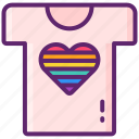 heart, lgbt, rainbow, shirt