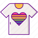 heart, lgbt, rainbow, shirt