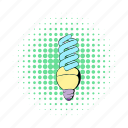 bulb, comics, electric, energy, fluorescent, idea, power