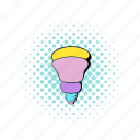 bulb, comics, equipment, lamp, led, light, technology