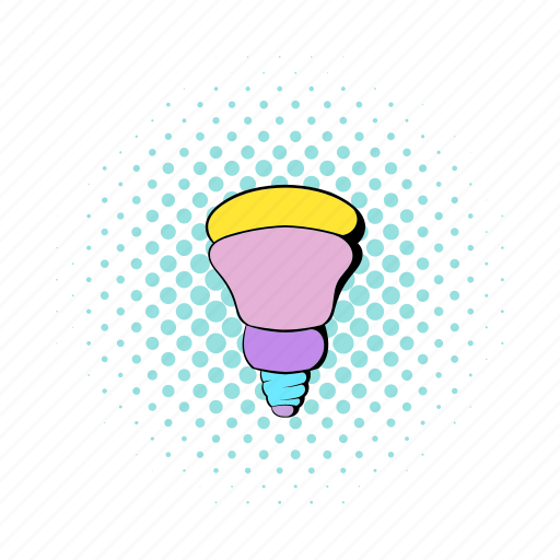 Bulb, comics, equipment, lamp, led, light, technology icon - Download on Iconfinder