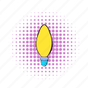 bulb, comics, electricity, energy, light, lightbulb, oval