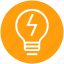 bulb, energy, flash, idea, light, light bulb, thunder 