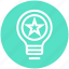 bulb, energy, idea, light, light bulb, star, tip 