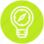 bulb, compass, energy, idea, light, light bulb, safari 