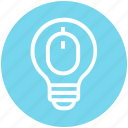 bulb, device, energy, idea, light, light bulb, mouse