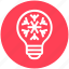 bulb, energy, idea, light, light bulb, snowflake, winter 