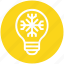 bulb, energy, idea, light, light bulb, snowflake, winter 