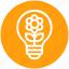 bulb, energy, flower, idea, light, light bulb, plant 