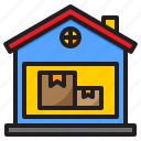 warehouse, storehouse, logistics, box, delivery