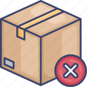 box, cancel, delivery, logistic, package, shipping