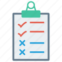 checklist, clipboard, document, paper, sheet