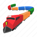 cartoon, locomotive, railway, toy, train, travel, wagon