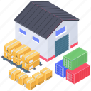 depository, stockroom, storehouse, storeroom, warehouse