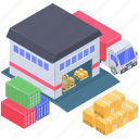 depository, stockroom, storehouse, storeroom, warehouse