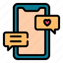 chat, heart, love, mail, message