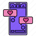 valentine, message, love, heart, communication, social, chat